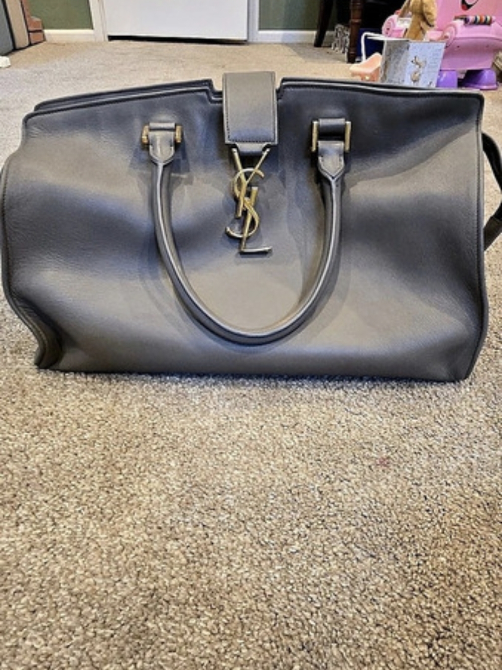 Saint Laurent Gray Leather Bag
